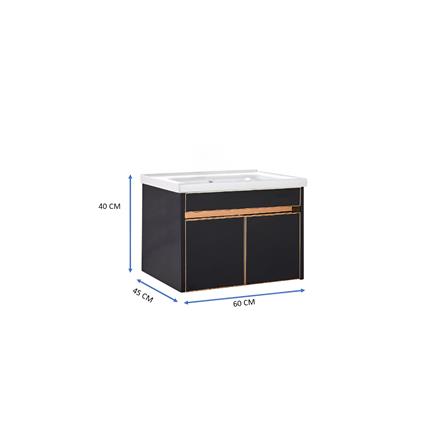 SORENTO COUNTER WASHBASIN SRTBF31414 BLACK ROSE GOLD
