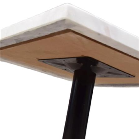 DINING TABLE 60x60 MABLE WHITE