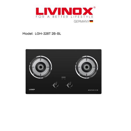 LIVINOX FLEXIBLE GAS HOBLGH-328T 2B-BL 2BURNER 5.2KW 78CM BLACK