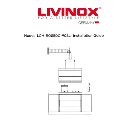 LIVINOX CHIMNEY HOOD LCH-ROSEDC-90BL 90CM BLACK 2150M3/H
