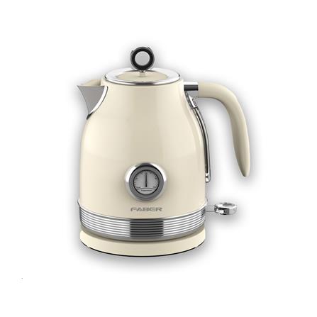 FABER KETTLE FCK-V217 2200W 1.7L SS MILKY WHITE