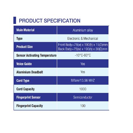 AEGLOC DIGITAL GLASS DOOR LOCK AEG-G10