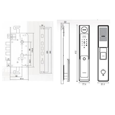 AEGLOC DIGITAL PUSH & PULL DOOR LOCK AEG-V7