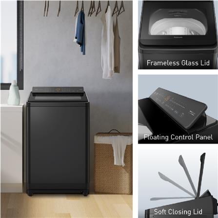 PANASONIC TOP LOAD WASHING MACHINE NA-FD115X3BT 11.5KG BLACK SILVER