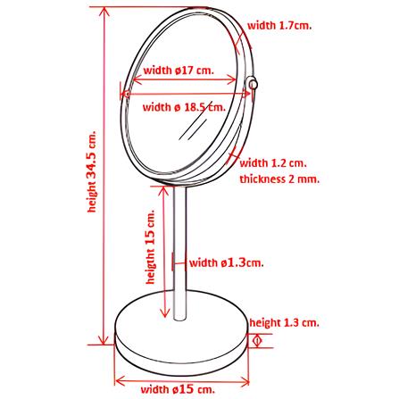 MOYA MAGNIFYING MIRROR KB61625 PINK GOLD
