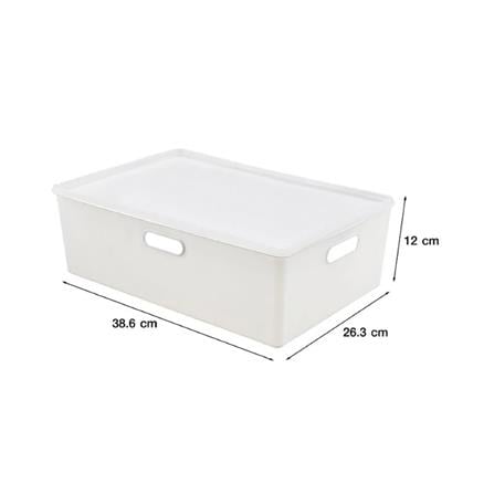 SMALL PLASTIC STORAGE STACKO 26.3X38.6X12CM BT30-2 WHITE