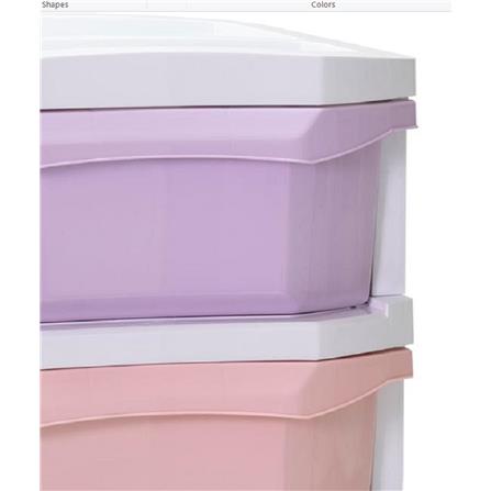 CABINET 4 DRAWERS 50X 47.2X 92.3CM JASMINE MULTICOLOR PASTEL