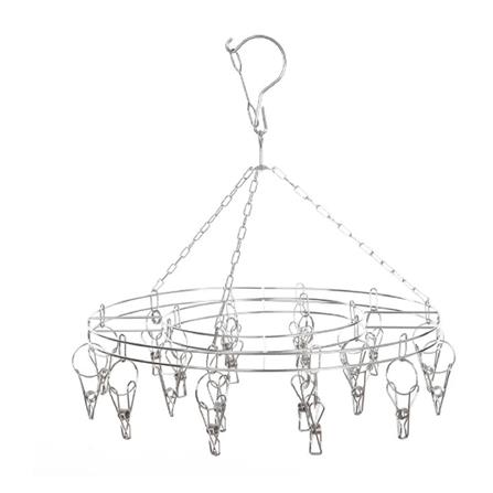 ROUND HANGER STAINLESS 20 CLIPS PLIM
