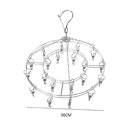 ROUND HANGER STAINLESS 20 CLIPS PLIM