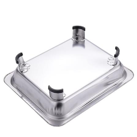 STAINLESS STEEL  FOOD PAN 32CM  WITH GLASS LID 144-GLT-3232