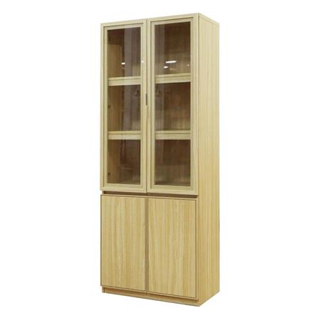 HIGH CABINET BURO REVOLUTION HC75 75CM NATURAL ASH/GLASS [EXCLUSIVE FROM HOMEPRO THAILAND]