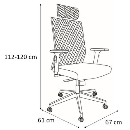 OFFICE CHAIR FURDINI LISBON A824-1 BLUE/GREY [EXCLUSIVE FROM HOMEPRO THAILAND]