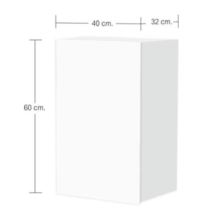 SINGLE WALL CABINET CABIN HANS 40X60CM WHITE [EXCLUSIVE FROM HOMEPRO THAILAND]