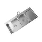 BUILT-IN SINK AXIA TRITON 12051 2B1D SILVER [EXCLUSIVE FROM HOMEPRO THAILAND]