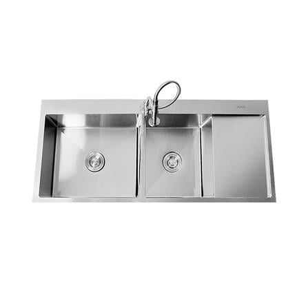 BUILT-IN SINK AXIA TRITON 12051 2B1D SILVER [EXCLUSIVE FROM HOMEPRO THAILAND]