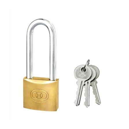 TRI-CIRCLE LONG SHACKLE  BRASS PADLOCK 38MM