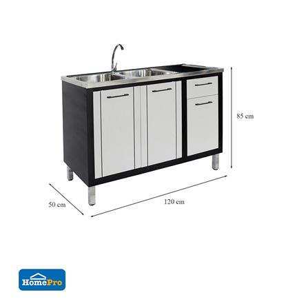 FREESTANDING CABINET CABIN HARVIN 2B1D 120X85X50CM GREY [EXCLUSIVE FROM HOMEPRO THAILAND]