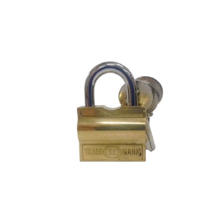TRI-CIRCLE KEY RETAIN BRASS PADLOCK 34MM