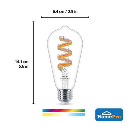PHI WFB LED FIILAMENT CLEAR ST64 E27 822-65 RGB CL 6.3W