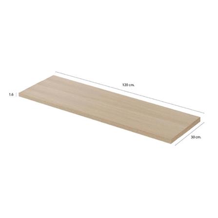 WOODEN SHELF 120X30X1.6CM STACKO WHITE OAK