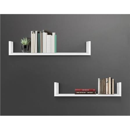 WALL SHELF U SHAPE COZI 60X15X10CM WHITE