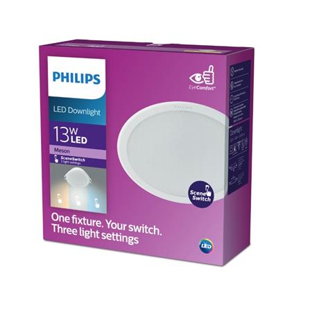 PHILIPS RECESSED DOWNLIGHT MESON SCENE SWITCH 13W 3COLOUR 5INCH