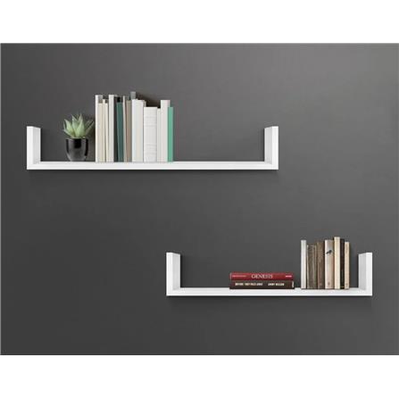 WALL SHELF U SHAPE COZI 80X15X10CM WHITE