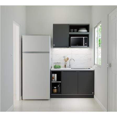 KING ROCKA PLATINUM SINGLE COUNTER CABINET CURVE 45(W)X58(D)X83(H) GREY