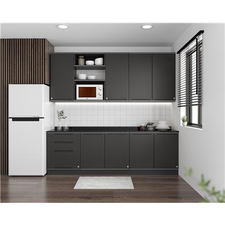 KING ROCKA PLATINUM SINGLE COUNTER CABINET CURVE 45(W)X58(D)X83(H) GREY