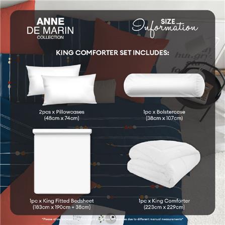 NOVELLE ANNE DE MARIN COMFORTER SET KING