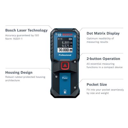 BOSCH LASER DISTANCE MEASURER GLM 30-23 PRO 30M