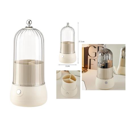 3 TIER CLEAR DRAWER STORAGE BOX + WHITE MAKE UP BRUSH BUCKET  CROSSY + 27X17X39CM