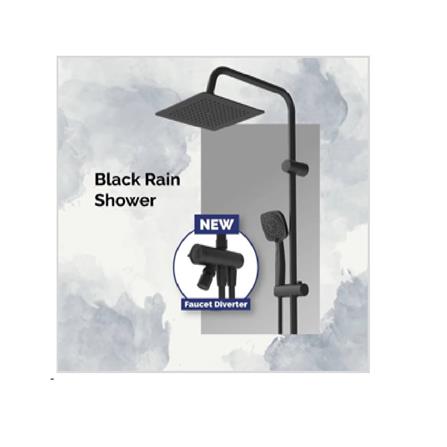 CENTON SHOWER HEATER DC PUMP WITH RAIN SHOWER VIDAS SERIES VD721ESP MATTE BLACK