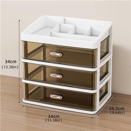 MINI DESKTOP 3 TIER DRAWER CROSSY+ 34X24.5X34CM WHITE