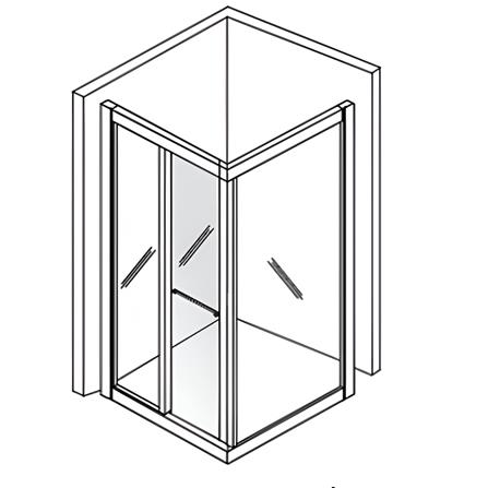 MOYA PLUS SHOWER ENCLOSURE SP520 100x100CM