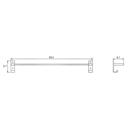 MODERN DEPOT TOWEL BAR SINGLE ATF-1601-MGD ROSE GOLD