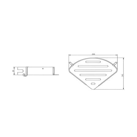 MODERN DEPOT SHELF CORNER RACK ABF-237T-MGD ROSE GOLD