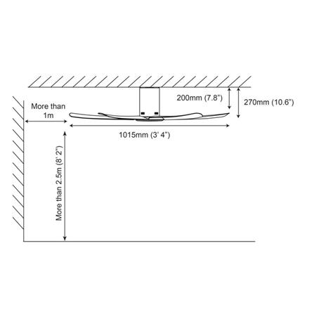 ALPHA CEILING FAN ALKOVA PAZION G2-5B MATT BLACK 46"