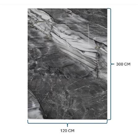ECOCLASS PET MARBLE SHEET 300X120CM PET-62 BLACK