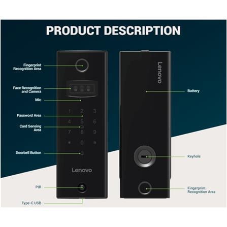 LENOVO SMART DOOR LOCK U2 DAWN (GRILLE)