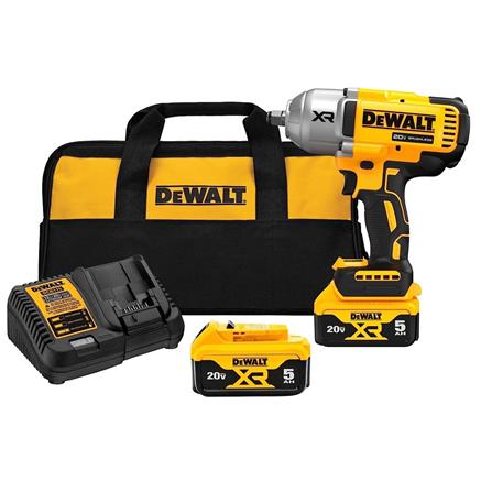 DEWALT CORDLESS 20V BRUSHLESS IMPACT WRENCH (2 X 5.0Ah BATTERY INCLUDED)