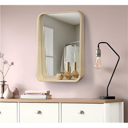 GLOREX WOODEN FRAME MIRROR GLC1001WS/WH 50X70CM WHITE WASHED