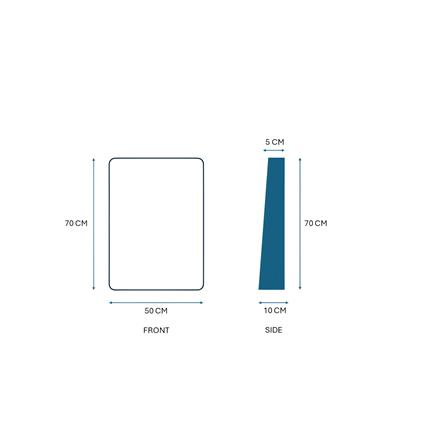 GLOREX WOODEN FRAME MIRROR GLC1001WS/WH 50X70CM WHITE WASHED