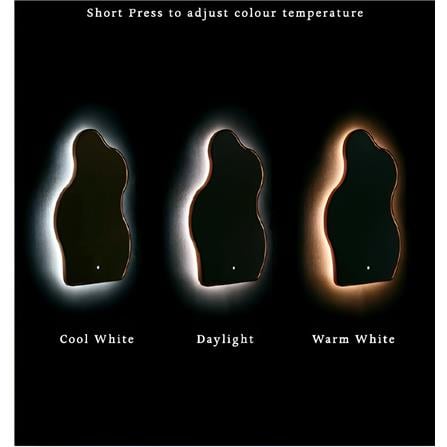 GLOREX LED CLOUD SHAPED MIRROR GLCCD7090A/G-LED 70X90CM GOLD