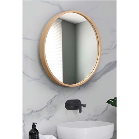 GLOREX WOODEN FRAME MIRROR GLC4001W/N 56CM NATURAL