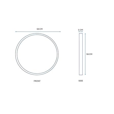 GLOREX WOODEN FRAME MIRROR GLC4001W/B 56CM BLACK