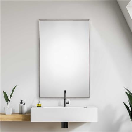 GLOREX RECTANGULAR MIRROR 50X40CM SILVER