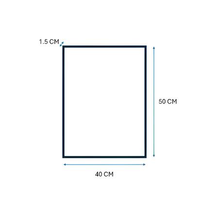 GLOREX RECTANGULAR MIRROR 50X40CM SILVER