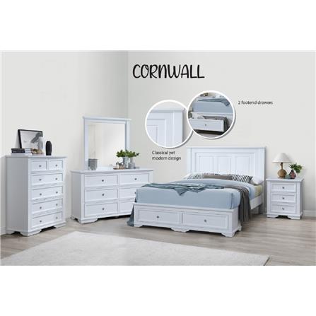 SNOOZELAND CORNWALL BEDSIDE TABLE WHITE