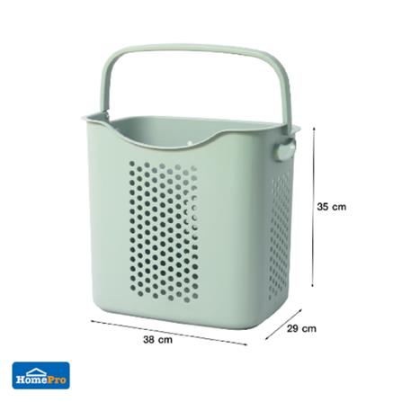 CLOTH BASKET PLIM CIRCULAR PRODUCT GREEN 1025 TALL M SIZE 38X29X35CM